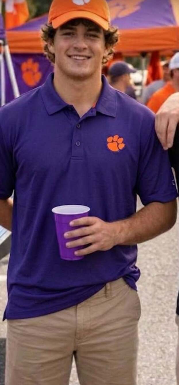 Champion Clemson Tigers Purple Polo Shirt XL